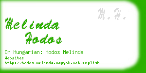 melinda hodos business card